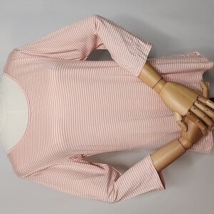 Les Amis Striped Pink Top Size Large